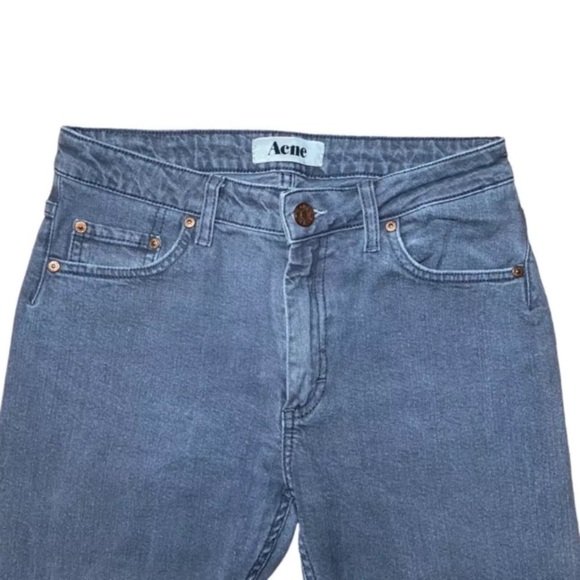 Acne Flex Zick Jeans Washed Gray Straight Leg‎ 28 Distressed Faded Black - Picture 2 of 7